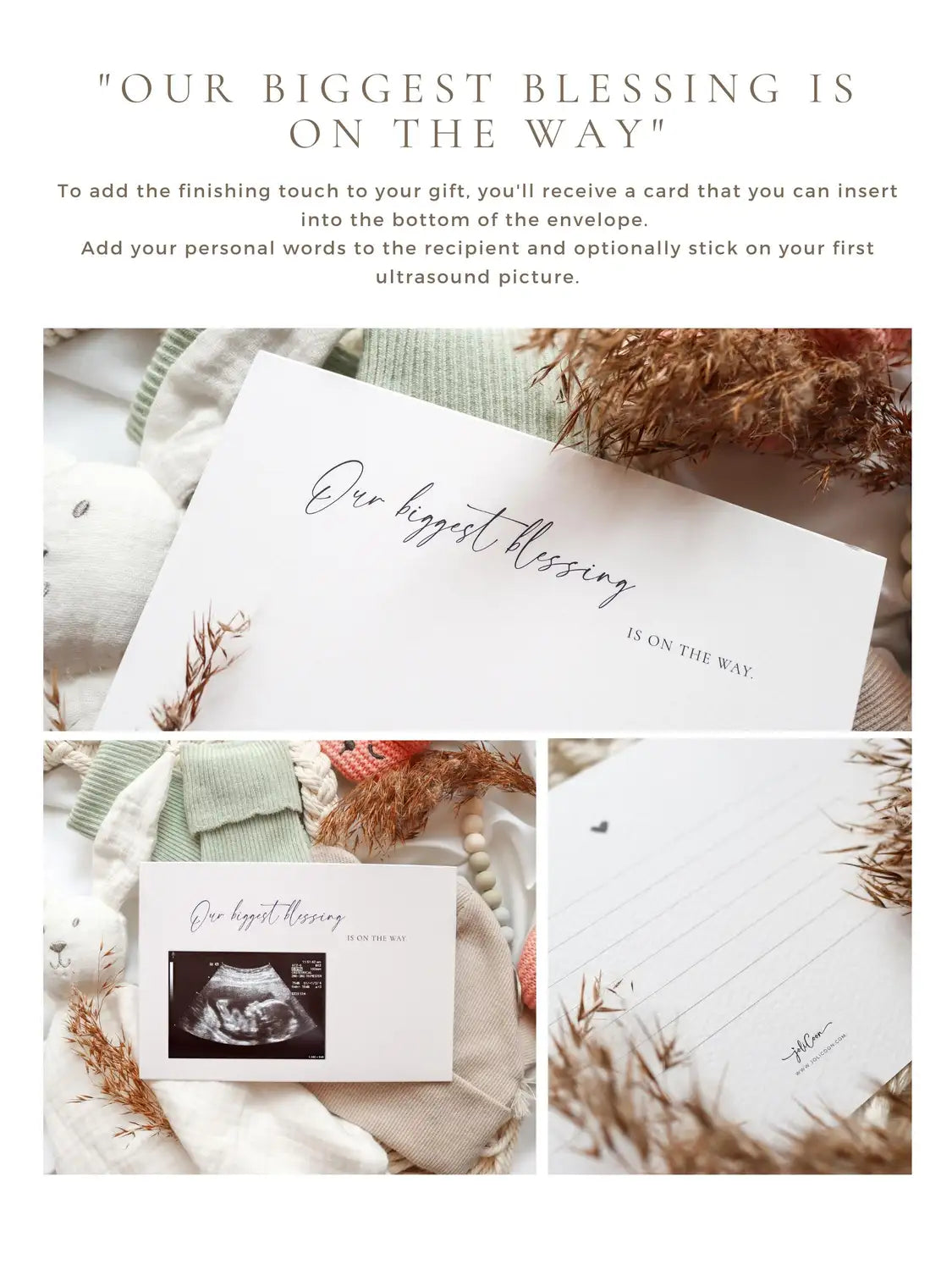 We're having a baby - Engraved wooden card