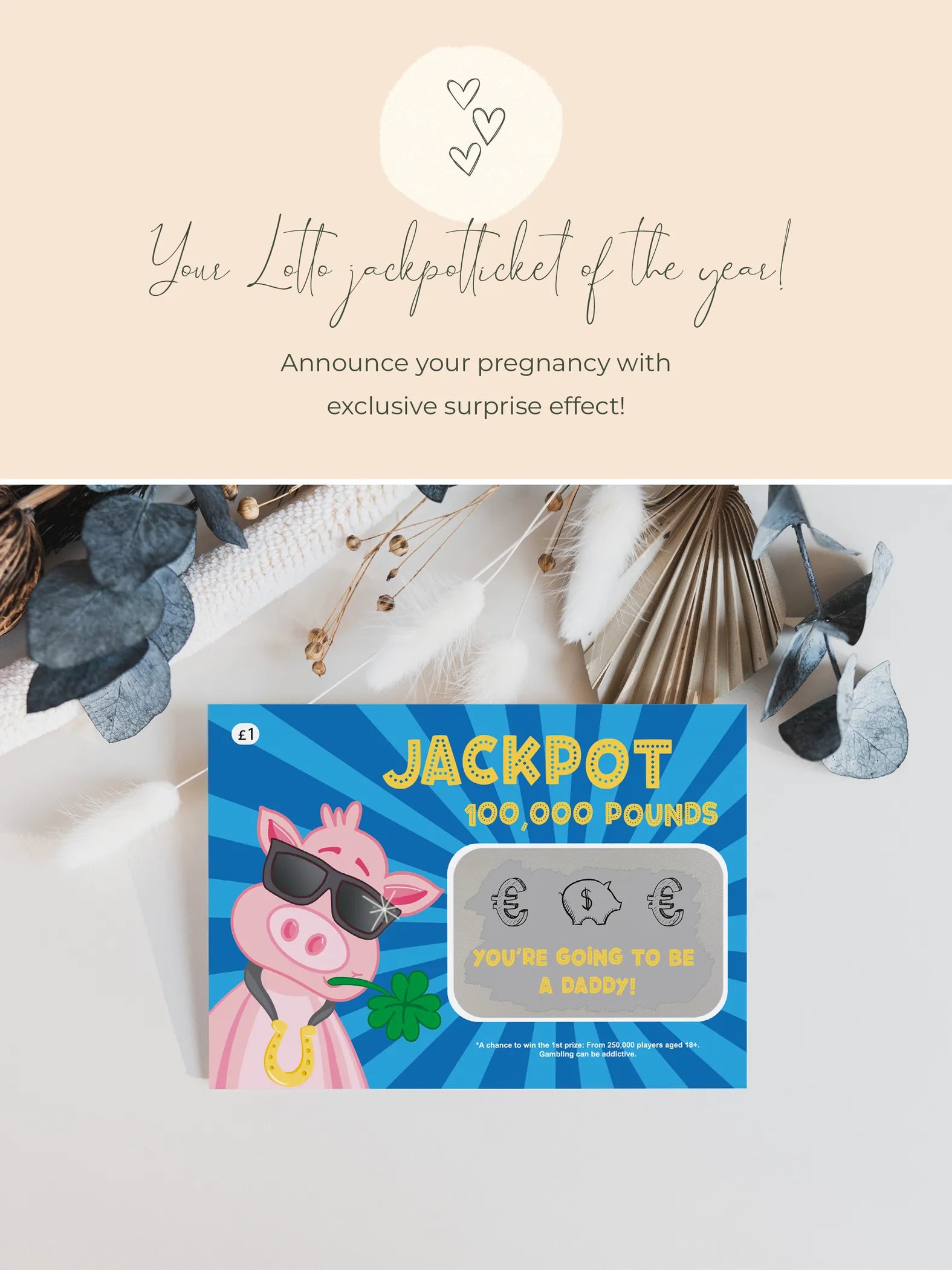 You're going to be a daddy - Lottery scratch card