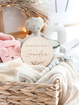 You're going to be a grandma - Engraved wooden card