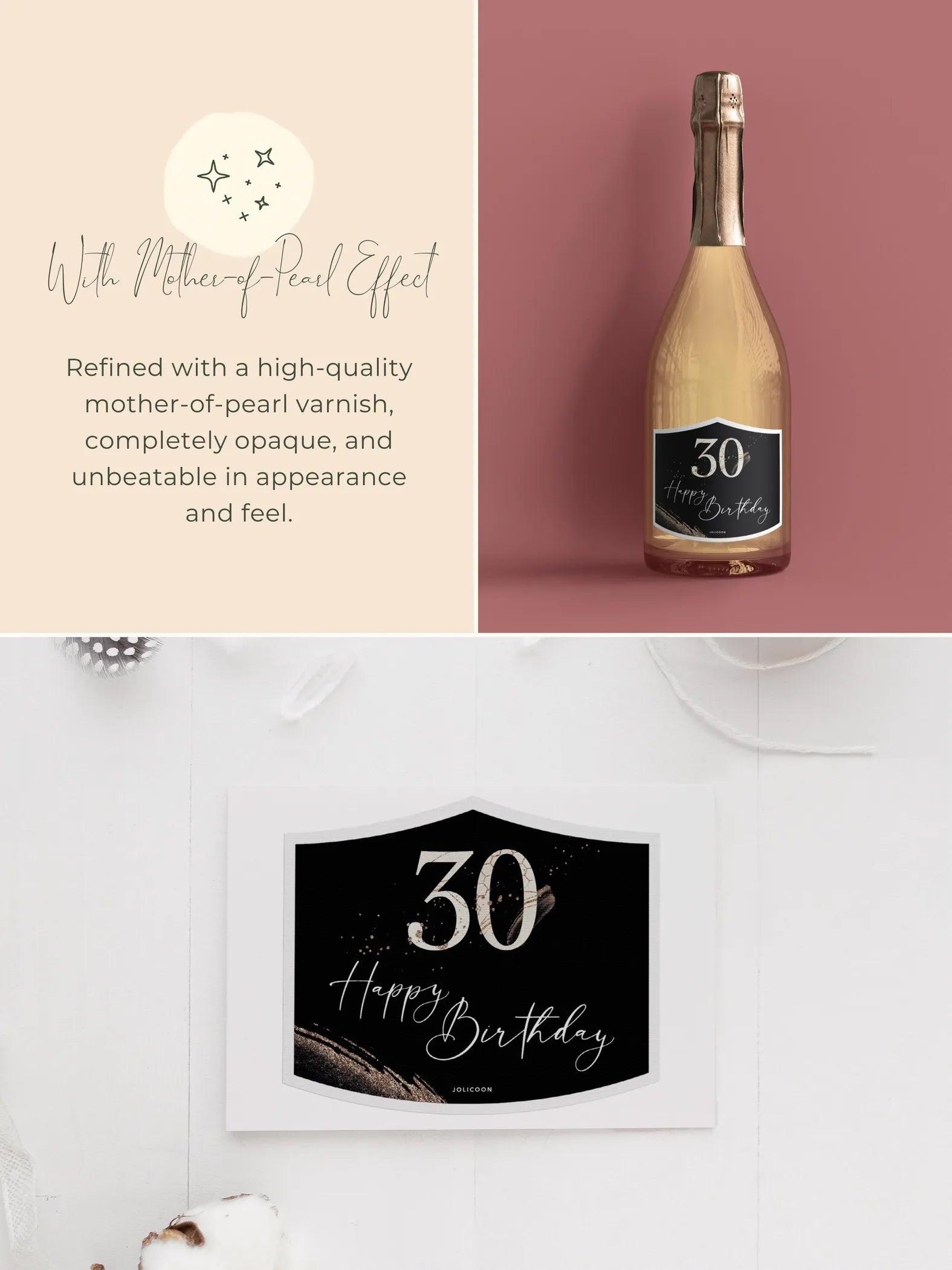 30th birthday wine bottle label