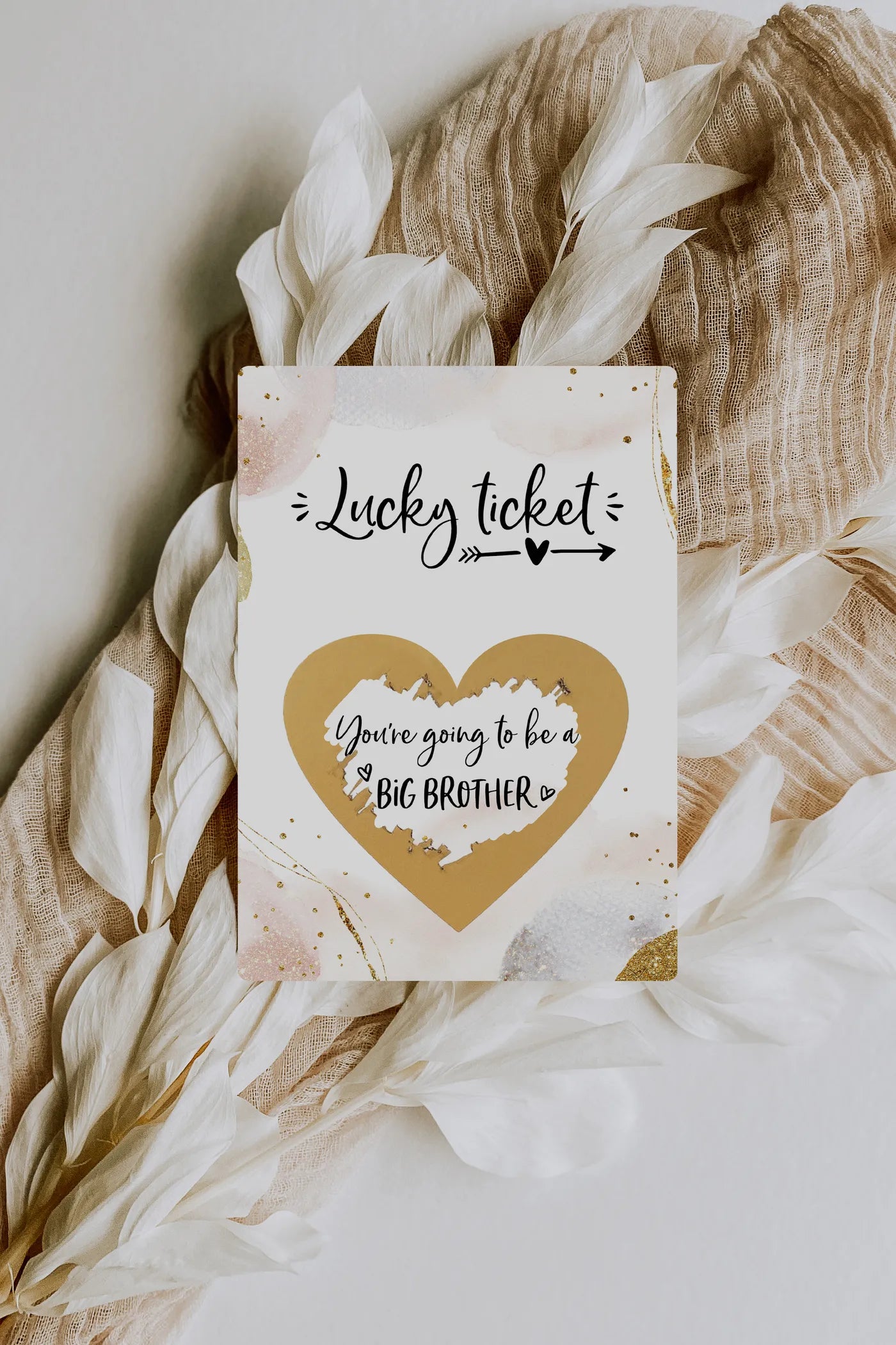 Pregnancy announcement scratch card Golden Glamour - JoliCoon