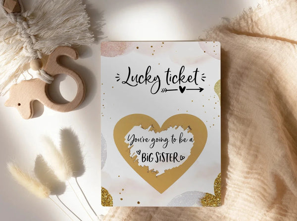 You're going to be a big sister scratch card Golden Glamour