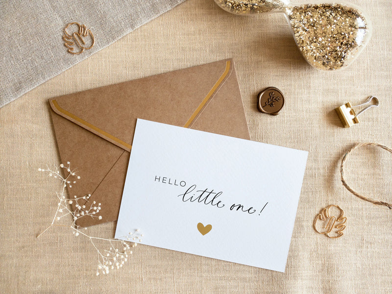 Hello little one - birth card