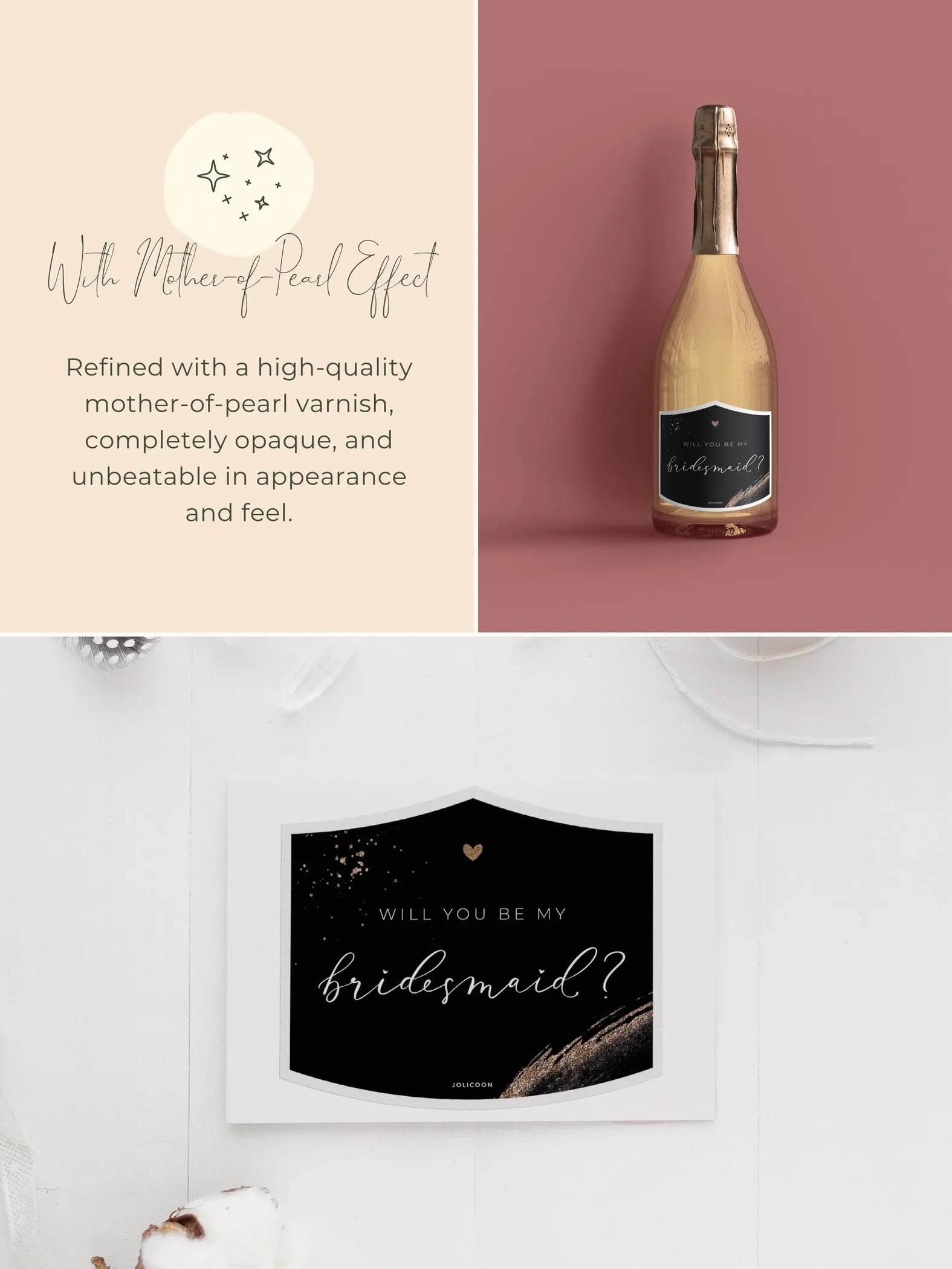 Will you be my bridesmaid bottle label - JoliCoon