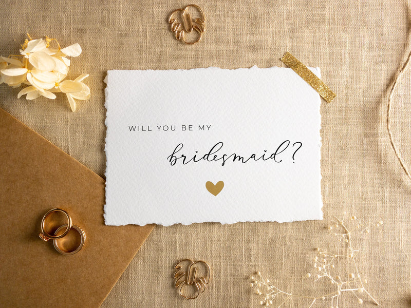 Will you be my bridesmaid card handcracked - JoliCoon