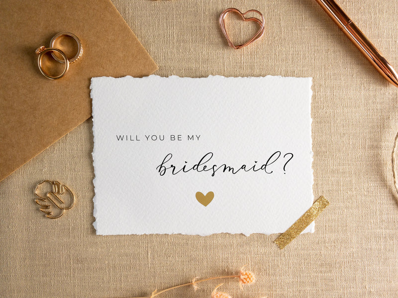 Will you be my bridesmaid card handcracked - JoliCoon