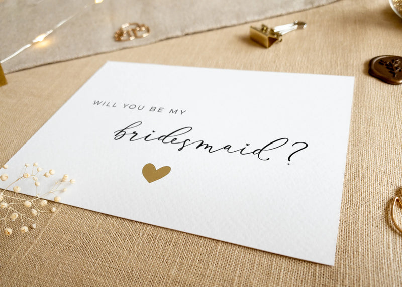 Will you be my bridesmaid card set of 10