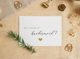 Will you be my bridesmaid card set of 5 - JoliCoon