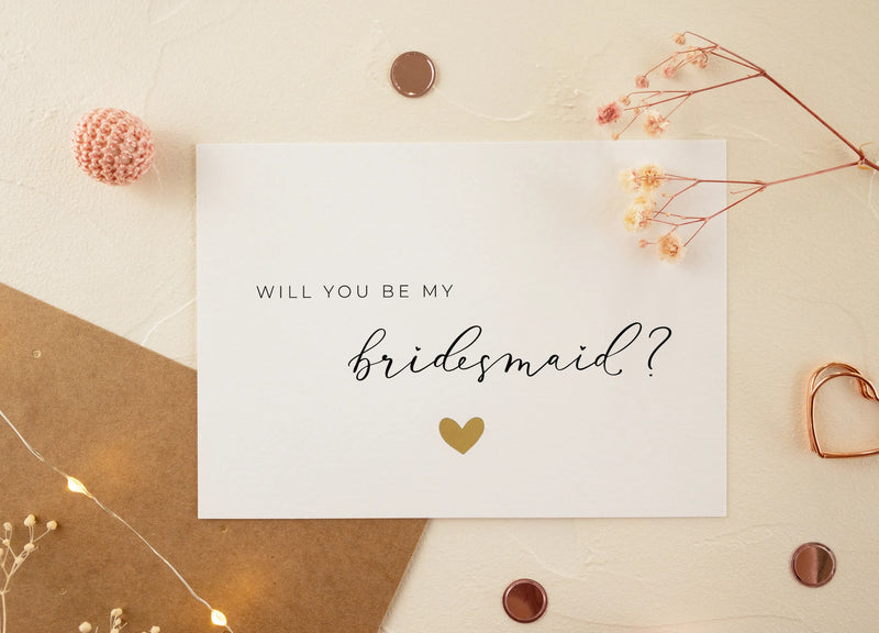 Will you be my bridesmaid card set of 5 - JoliCoon