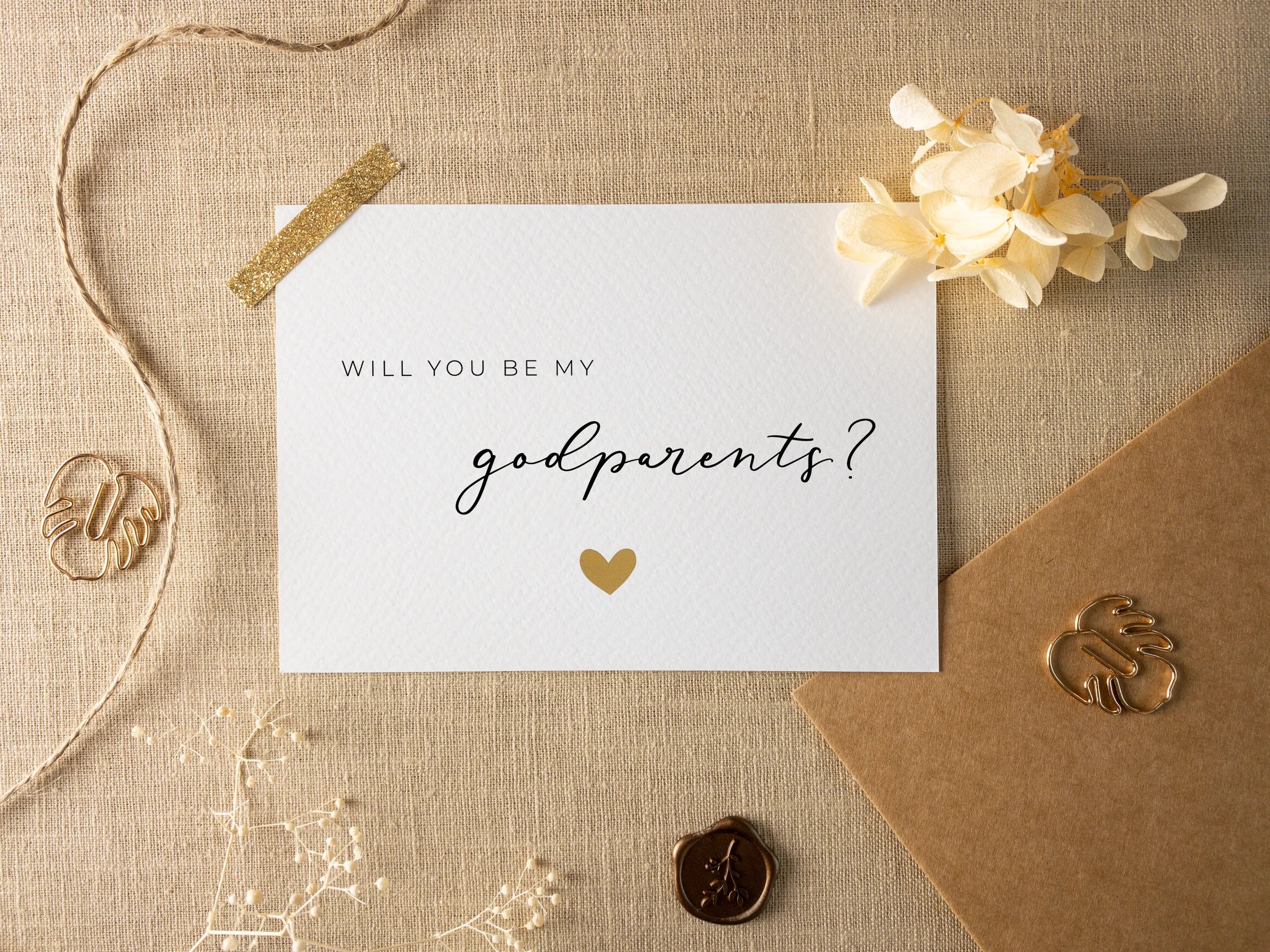 Will you be my godparents card - JoliCoon