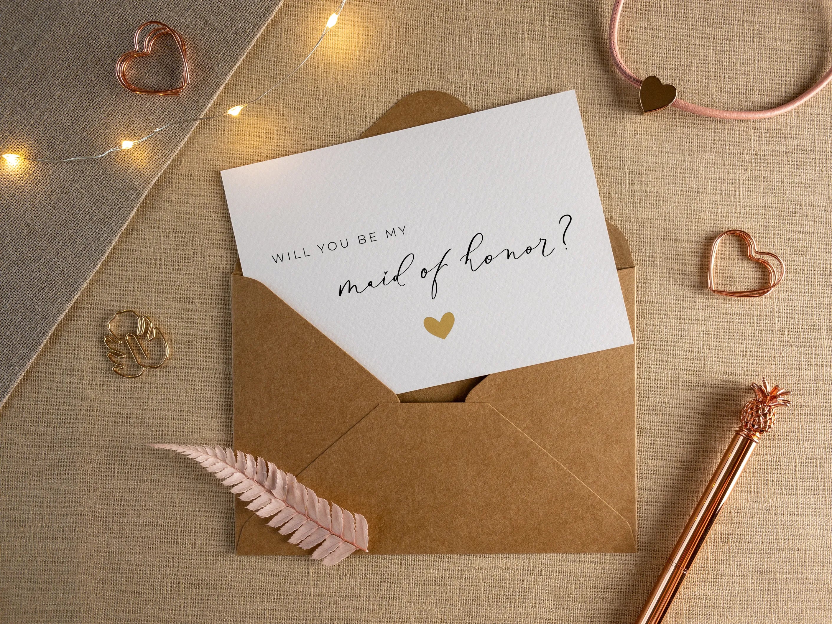 Will you be my maid of honor card