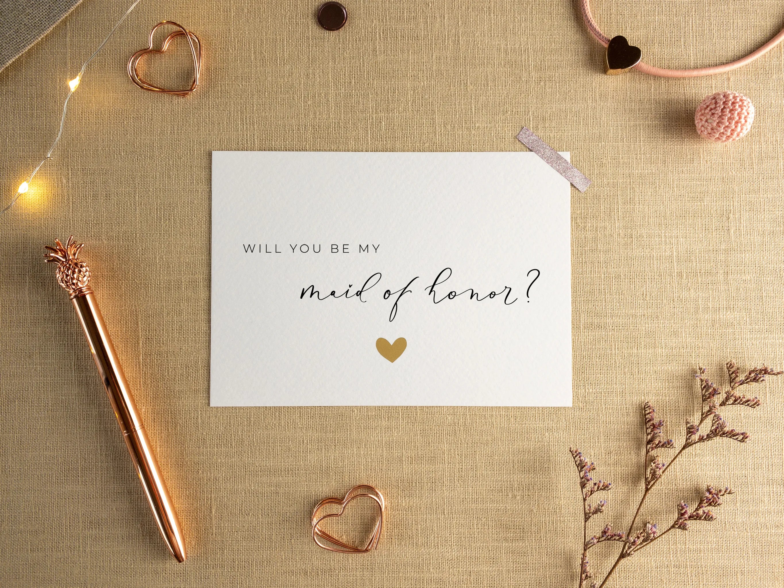 Will you be my maid of honor card