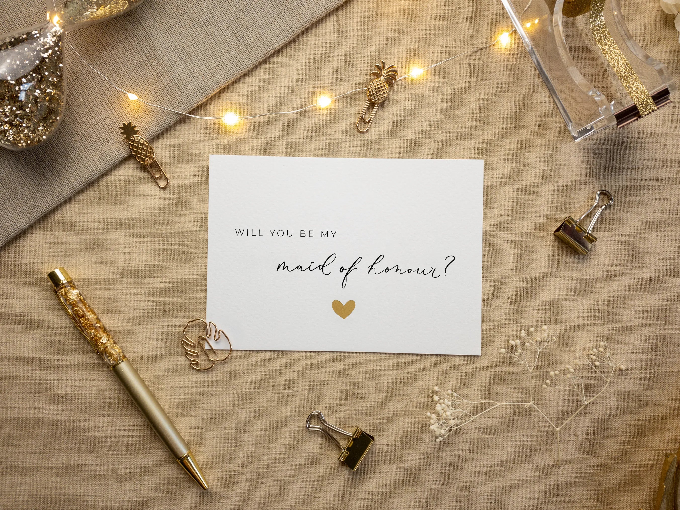 Will you be my maid of honor card