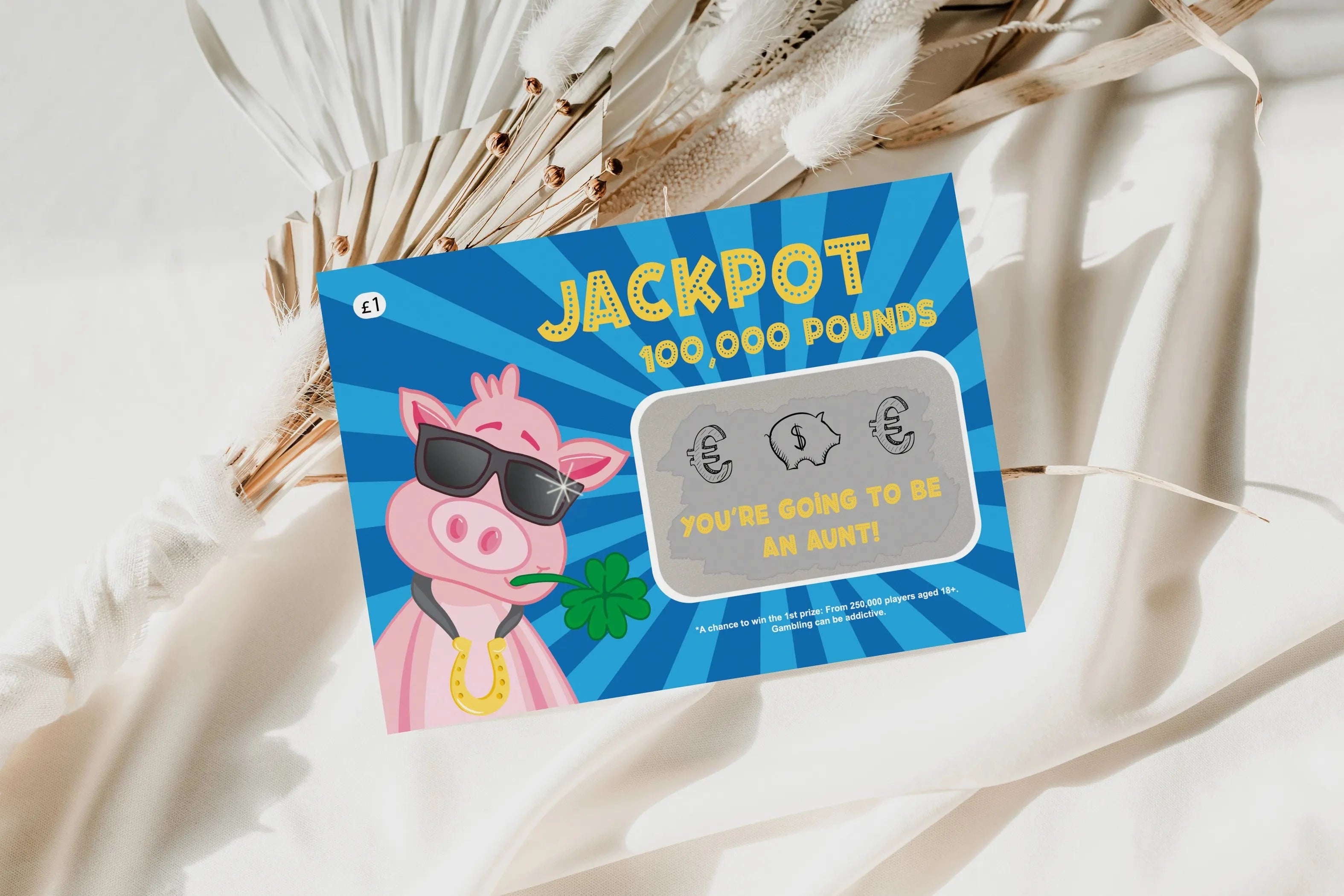 You're going to be an aunt scratch card Lotto